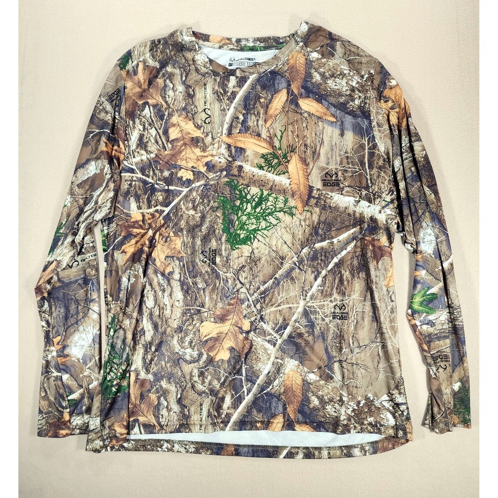 Realtree Staghorn Creek Men's 2XL Edge Hunting Camo Long Sleeve Outdoor Gorpcore
